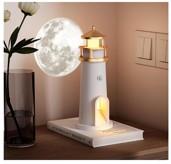 Moonlight Projection Lamp, Lighthouses Night Light, Remote Control Lighthouse Lamp