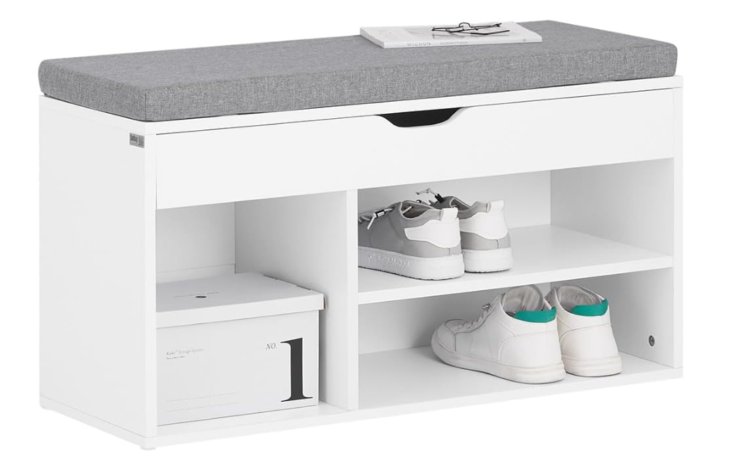 Shoe Bench Entryway Bench Shoe Rack Bench - Cushioned Seat with Hidden Storage
