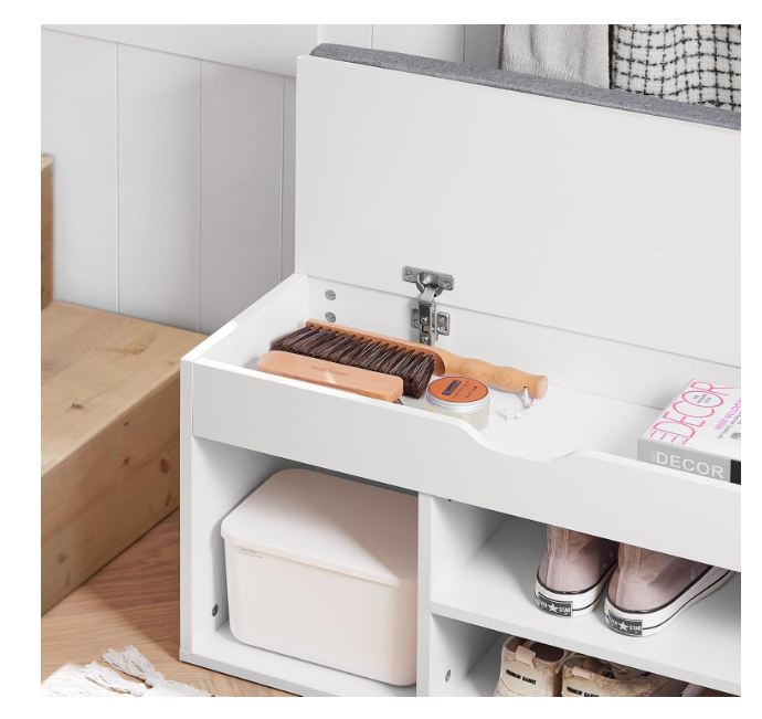 Shoe Bench Entryway Bench Shoe Rack Bench - Cushioned Seat with Hidden Storage