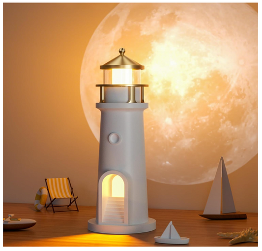 Moonlight Projection Lamp, Lighthouses Night Light, Remote Control Lighthouse Lamp
