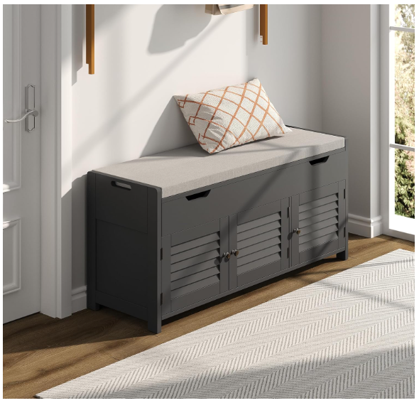 41.3" Shoe Storage Bench with Lift Top Storage