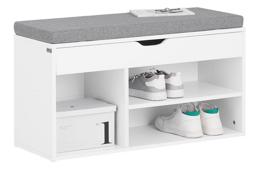 Shoe Bench Entryway Bench Shoe Rack Bench - Cushioned Seat with Hidden Storage