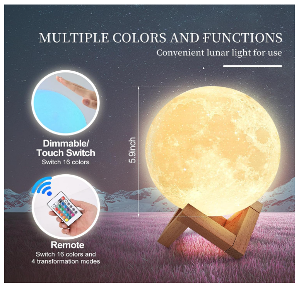 Moon Lamp 5.9inch15cm Moon Night Light