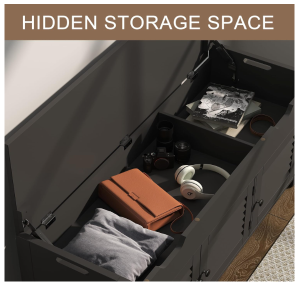 41.3" Shoe Storage Bench with Lift Top Storage
