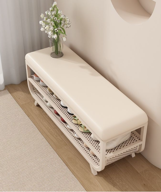 2-Layer Shoe Rack Bench, Multifunctional Shoe Rack
