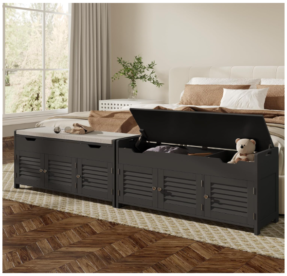 41.3" Shoe Storage Bench with Lift Top Storage