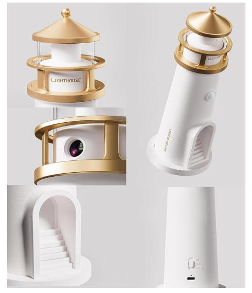 Moonlight Projection Lamp, Lighthouses Night Light, Remote Control Lighthouse Lamp